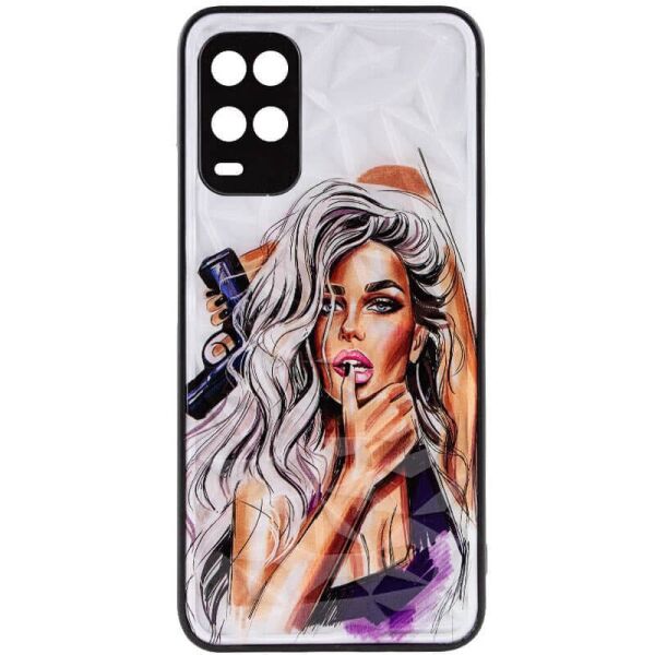 

TPU+PC чехол Prisma Ladies для Oppo A54 4G Purple