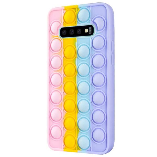 

Cиликоновый 3D чехол-антистресс Pop it Bubble для Samsung Galaxy S10+ Разноцветный
