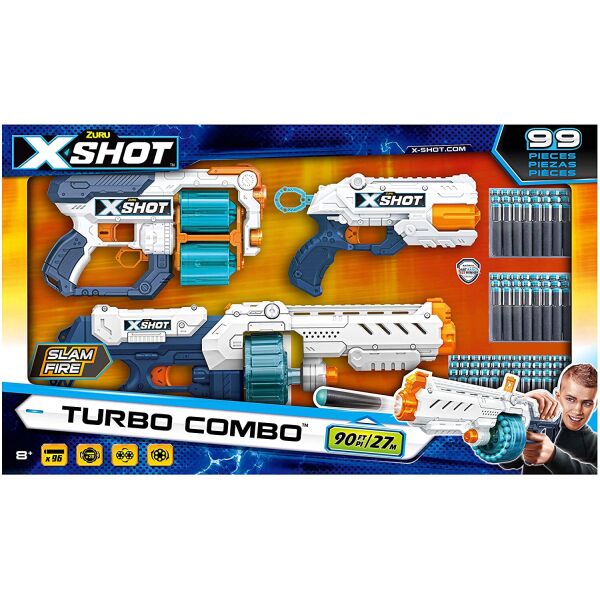

Набор скорострельных бластеров Zuru X-Shot Turbo Combo Turbo Fire, Xcess TK-12, Reflex 6 (36421)