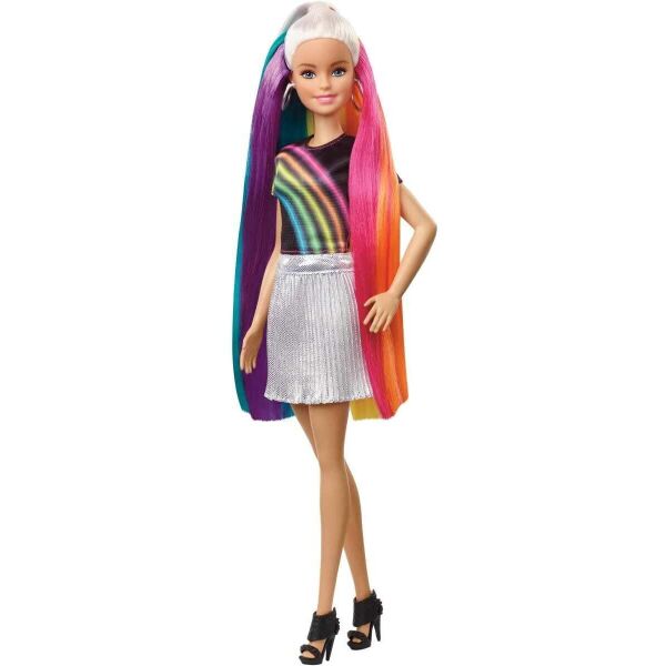 

Кукла Barbie Rainbow Sparkle Hair Doll Радужное сияние волос Блондинка (FXN96)