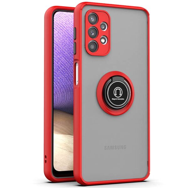 

TPU+PC чехол Crystal Ring 360 для Samsung Galaxy A32 4G Красный