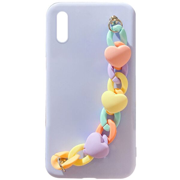 

Чехол Chained Heart c подвесной цепочкой для Xiaomi Redmi 9A Lilac Blue