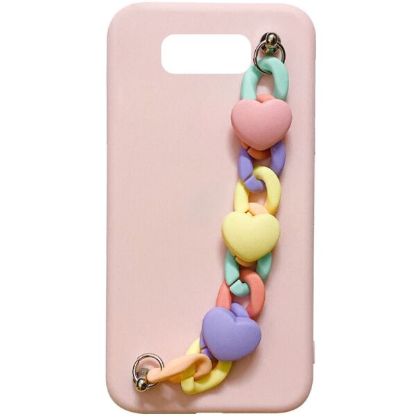 

Чехол Chained Heart c подвесной цепочкой для Samsung G955 Galaxy S8 Plus Pink Sand