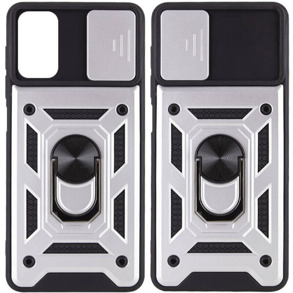 

Ударопрочный чехол Camshield Serge Ring for Magnet для Samsung Galaxy M52 Серебряный