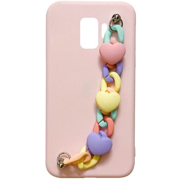 

Чехол Chained Heart c подвесной цепочкой для Samsung Galaxy S9 Pink Sand