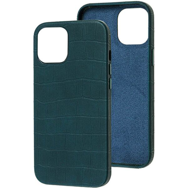 

Кожаный чехол Croco Leather для Apple iPhone 13 (6.1") Green