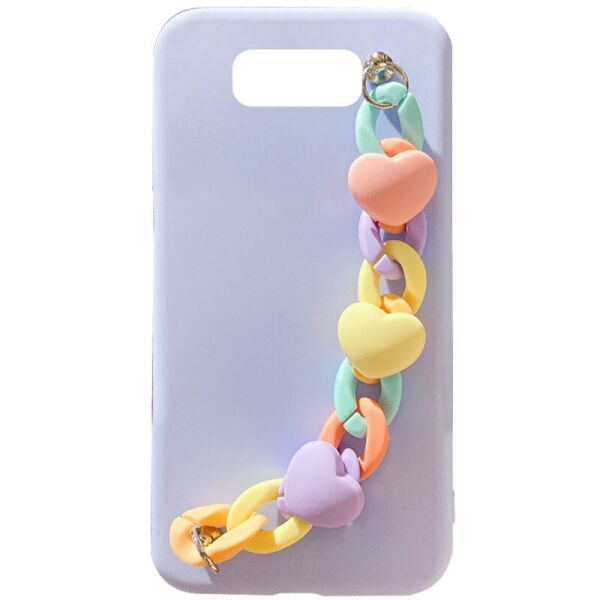 

Чехол Chained Heart c подвесной цепочкой для Samsung G955 Galaxy S8 Plus Lilac Blue
