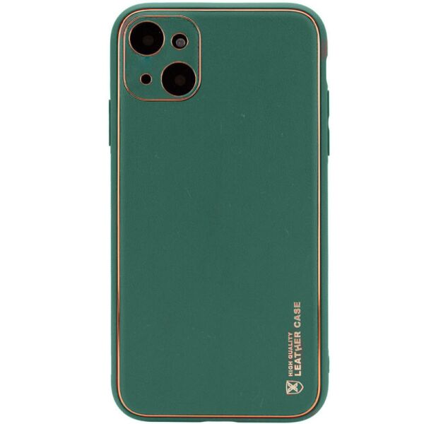

Кожаный чехол Xshield для Apple iPhone 13 (6.1") Зеленый / Army green