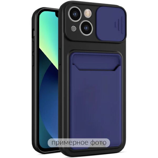 

TPU+PC чехол Card Holder для Xiaomi Poco X3 NFC / Poco X3 Pro Синий