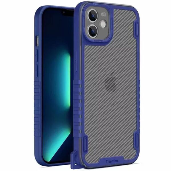 

Чехол TPU+PC TRAVEL Carbon для Apple iPhone 11 (6.1") Синий