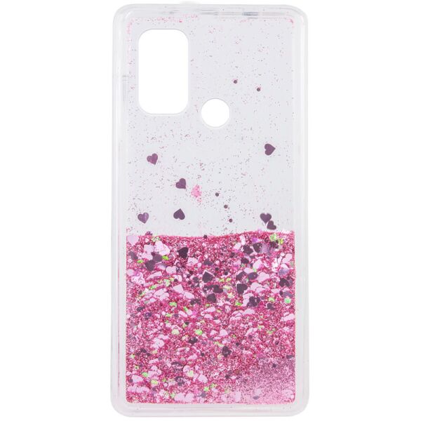 

TPU чехол Liquid hearts для Oppo A53 / A32 / A33 Розовый