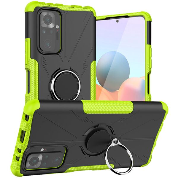 

Ударопрочный чехол Protective Ring для Xiaomi Redmi Note 10 Pro / 10 Pro Max Салатовый