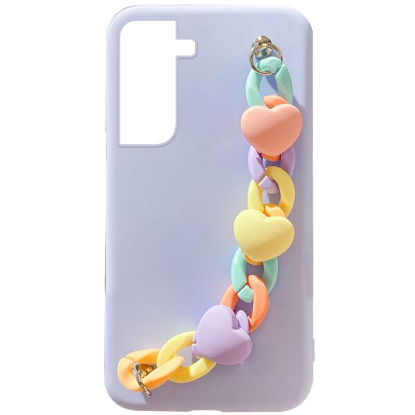 

Чехол Chained Heart c подвесной цепочкой для Samsung Galaxy S21 FE Lilac Blue