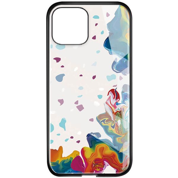 

TPU+Glass чехол Diversity для Apple iPhone 12 Pro (6.1") Stains multicolored