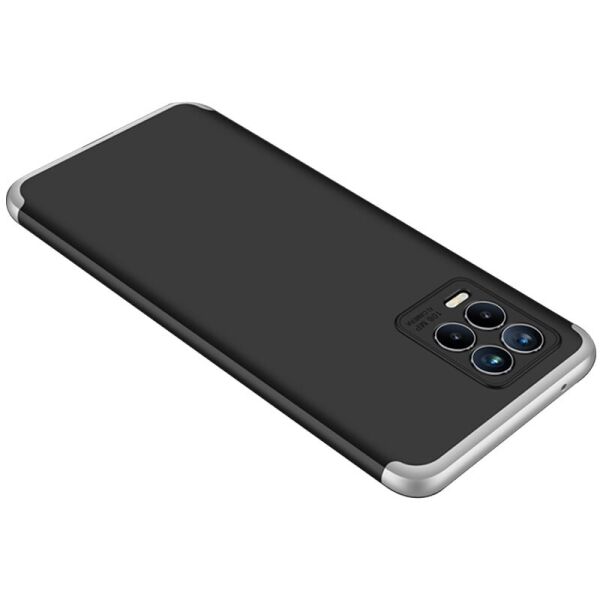 

Пластиковая накладка GKK LikGus 360 градусов (opp) для Realme 8 / 8 Pro Черный / Серебряный