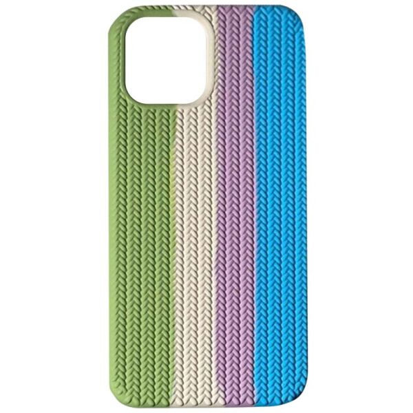 

Чехол Silicone case Full Braided для Apple iPhone 13 Pro Max (6.7") Мятный / Голубой