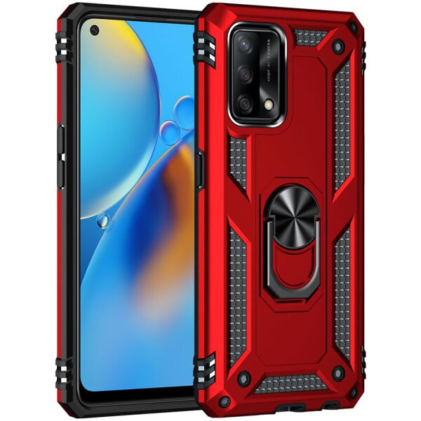 

Ударопрочный чехол Serge Ring for Magnet для Oppo A74 4G Красный