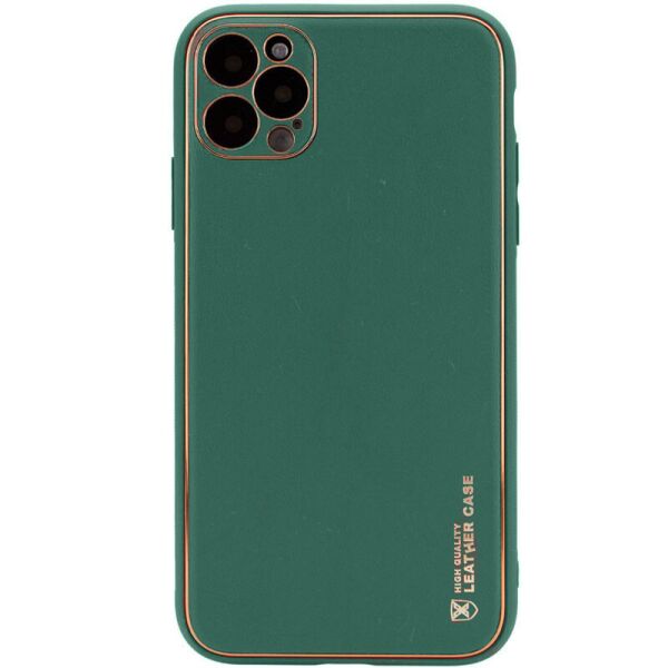 

Кожаный чехол Xshield для Apple iPhone 13 Pro (6.1") Зеленый / Army green