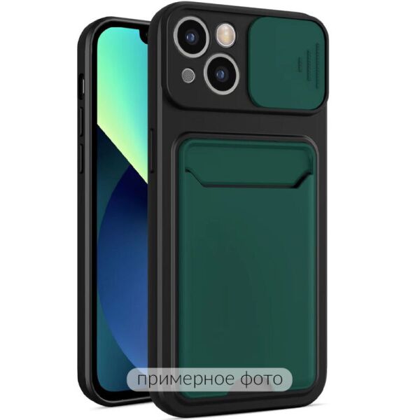 

TPU+PC чехол Card Holder для Xiaomi Poco X3 NFC / Poco X3 Pro Зеленый
