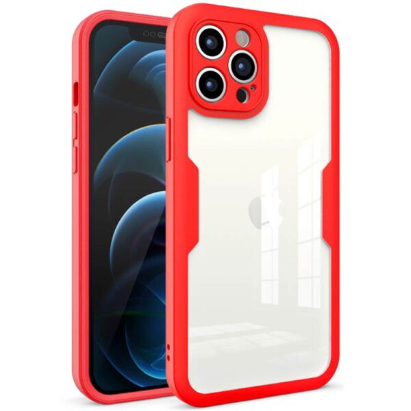 

TPU+PC чехол Crystal Ring 360 для Apple iPhone 13 Pro (6.1") Красный