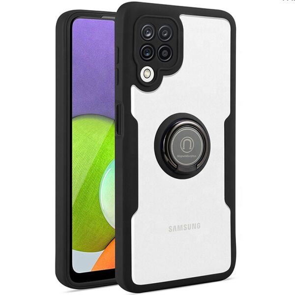 

TPU+PC чехол Crystal Ring 360 для Xiaomi Poco X3 NFC / Poco X3 Pro Черный