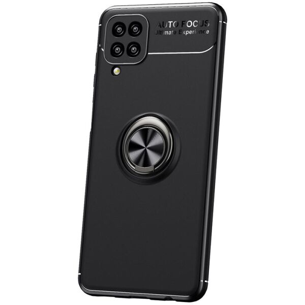 

TPU чехол Deen ColorRing под магнитный держатель (opp) для Samsung Galaxy A22 4G Черный / Черный