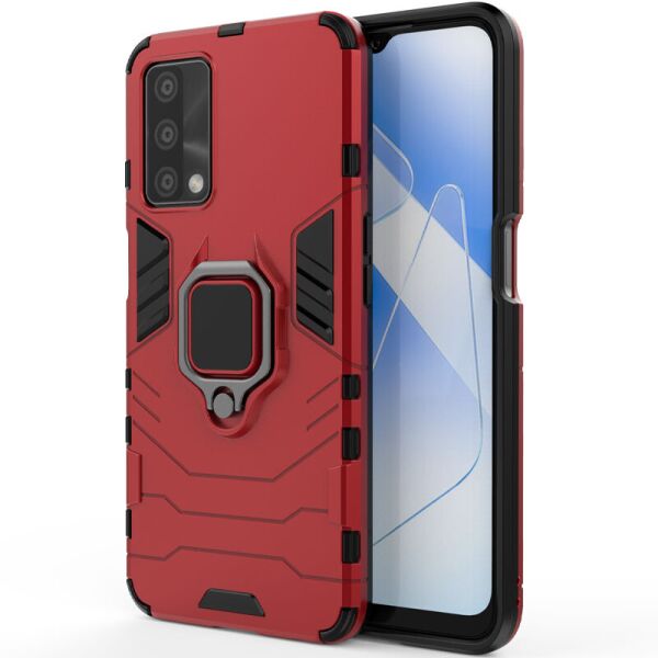 

Ударопрочный чехол Transformer Ring for Magnet для Oppo A74 4G Красный / Dante Red