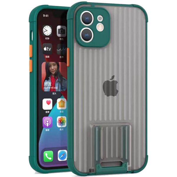 

TPU+PC чехол Bracket для Xiaomi Redmi Note 9 / Redmi 10X Зеленый