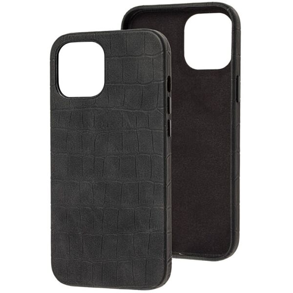 

Кожаный чехол Croco Leather для Apple iPhone 13 mini (5.4") Black