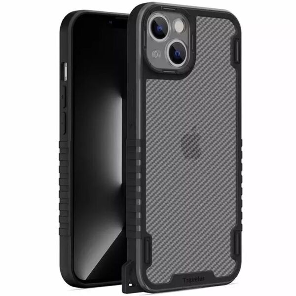 

Чехол TPU+PC TRAVEL Carbon для Apple iPhone 13 mini (5.4") Черный