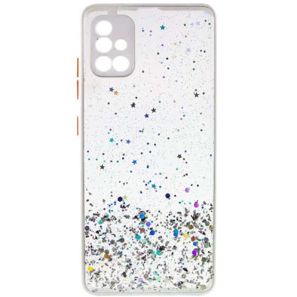 

TPU чехол Spangle star с защитой камеры для Samsung Galaxy A71 Белый