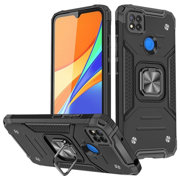 

Ударопрочный чехол Union Ring for Magnet для Xiaomi Redmi 9C Черный
