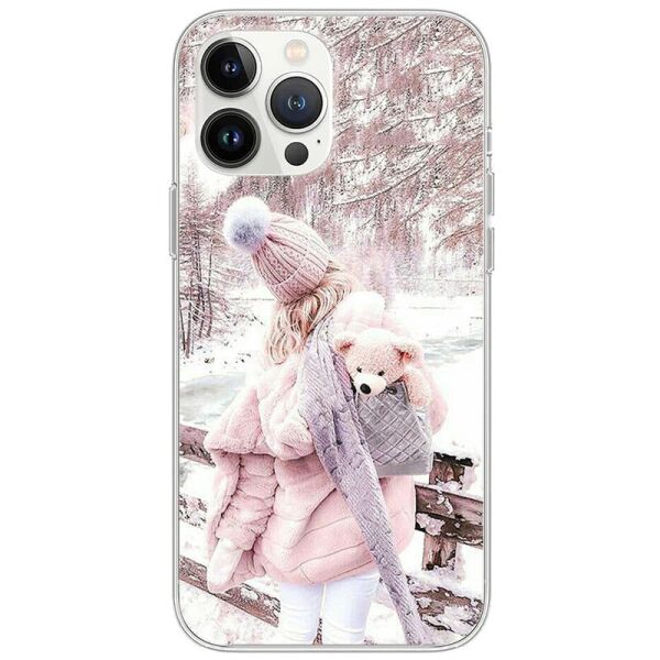 

TPU чехол Winter story для Apple iPhone XS / X (5.8") Girl and bear