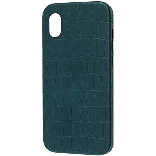 

Кожаный чехол Croco Leather для Apple iPhone XR (6.1") Green