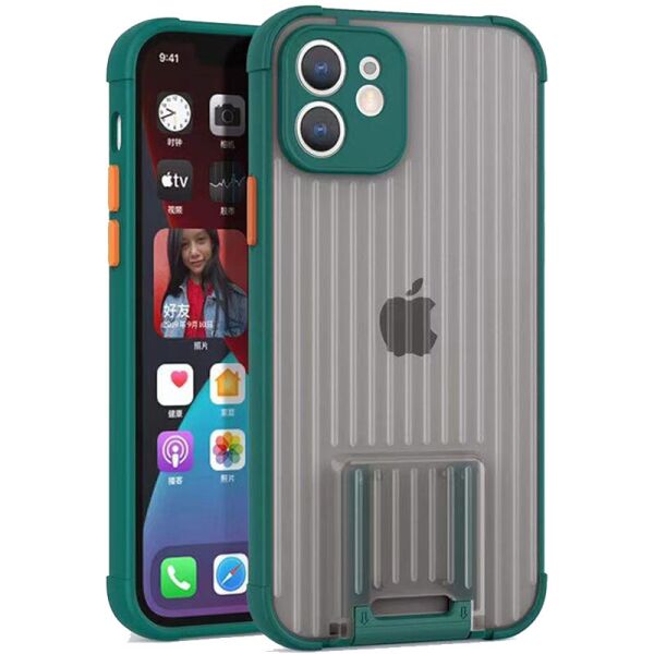 

TPU+PC чехол Bracket для Xiaomi Redmi Note 10 Pro / 10 Pro Max Зеленый