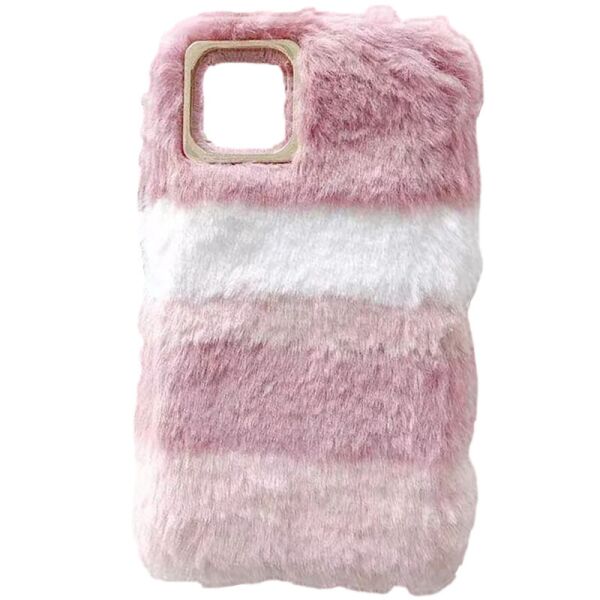 

Меховой чехол Furlover для Apple iPhone 11 Pro (5.8") Розово-белый