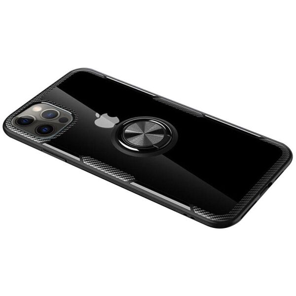 

TPU+PC чехол Deen CrystalRing for Magnet (opp) для Apple iPhone 13 Pro Max (6.7") Бесцветный / Черный