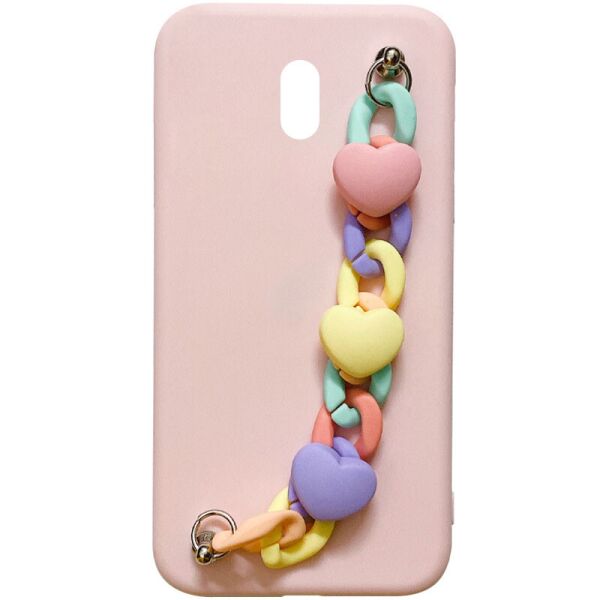 

Чехол Chained Heart c подвесной цепочкой для Xiaomi Redmi 8a Pink Sand