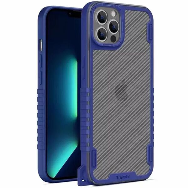 

Чехол TPU+PC TRAVEL Carbon для Apple iPhone 13 Pro (6.1") Синий