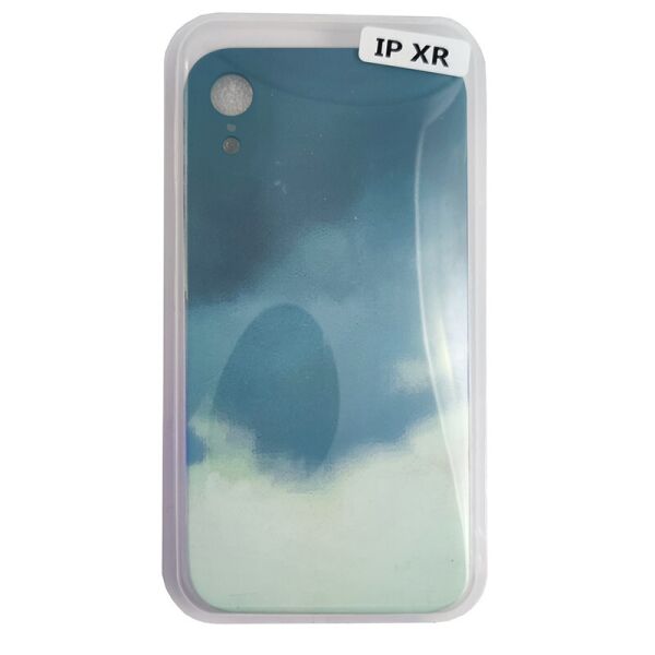 

Чехол Silicone Water Print iPhone XR Mix Color Green