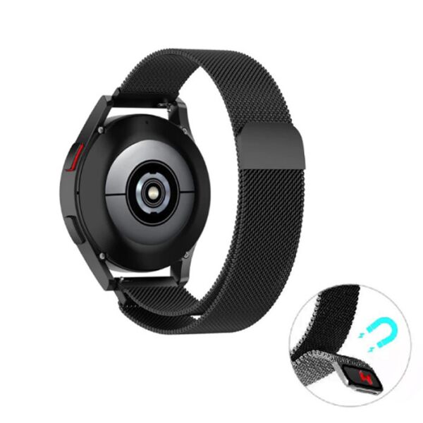 

Ремешок 22мм металл Milanese Loop магнит для Samsung Galaxy Watch 46mm / Watch 3 45mm / Gear S3 Черный
