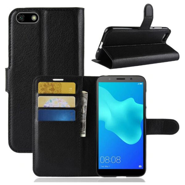 

Чехол-книжка Litchie Wallet для Huawei Y5 2018 / Y5 Prime 2018 / Honor 7A Черный