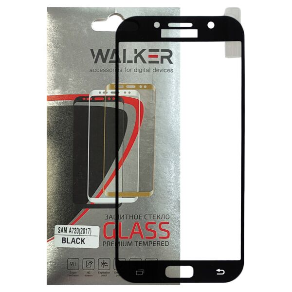 

Защитное стекло Walker 3D Side Glue для Samsung A720 Galaxy A7 2017 Black
