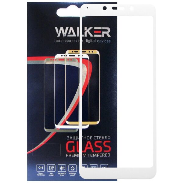 

Защитное стекло Walker 3D Full Glue для Xiaomi Redmi 6/6A White