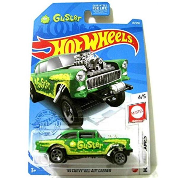 

Машинка Хот Вилс Hot Wheels '55 CHEVY BEL AIR GASSER MATTEL GAMES-2021 GRY71-M521