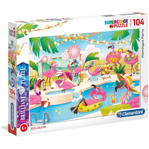 

Пазл Clementoni Brilliant Puzzle Flamingos Party 104 шт. (20151)