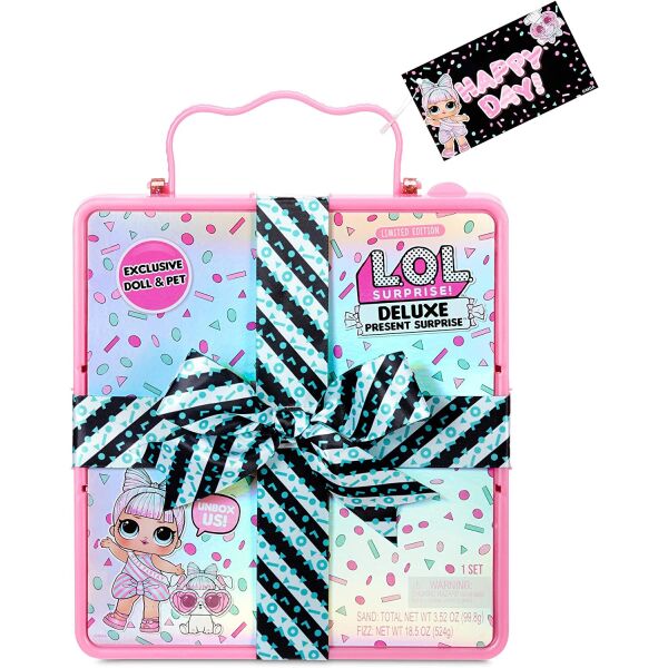 

Игровой набор с эксклюзивной куклой L.O.L. Surprise! Deluxe Present Surprise Суперподарок Розовый (570691)