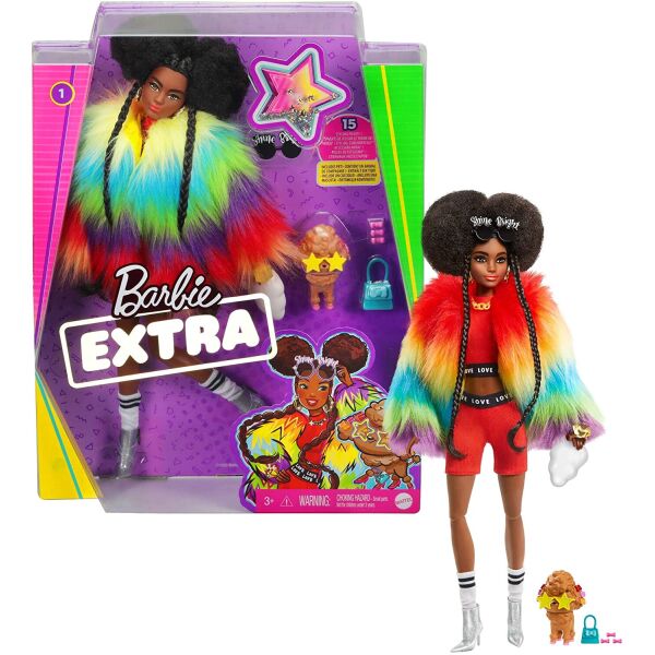 

Кукла Barbie Extra Doll Барби Экстра в накидке радужной расцветки (GVR04)