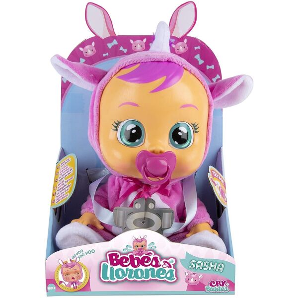 

Интерактивная кукла IMC Toys Cry Babies Sasha Rhino Плакса Саша Носорог 31 см. (93744)