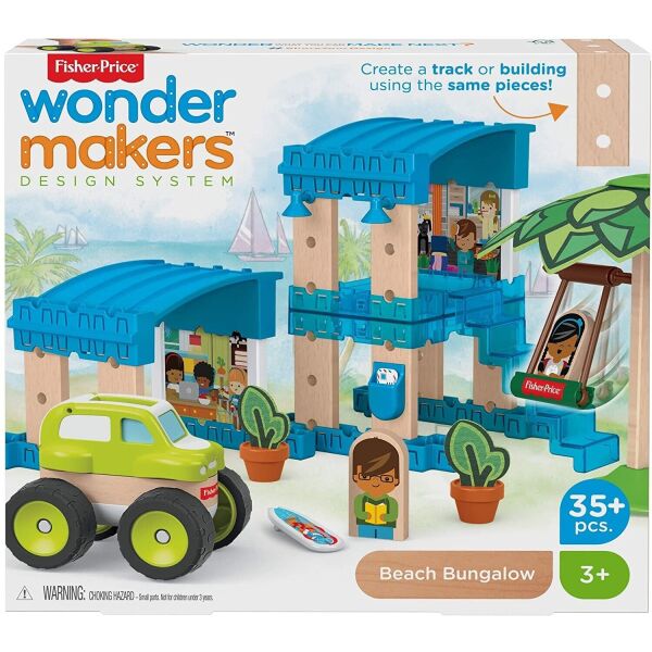 

Деревянный конструктор Fisher-Price Wonder Makers Design System Beach Bungalow Пляжный Бунгало (GFJ13)